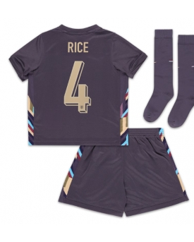 Inghilterra Declan Rice #4 Maglia Gara Trasferta Repliche Europei 2024 Bambino